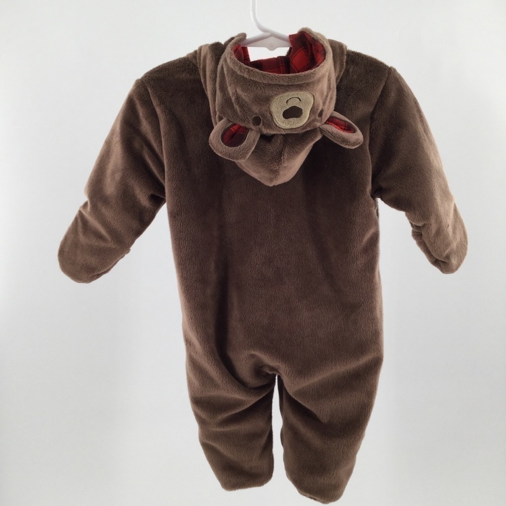 Carter's super‎ soft thickbrown hooded bunting suit - Picture 3 of 8